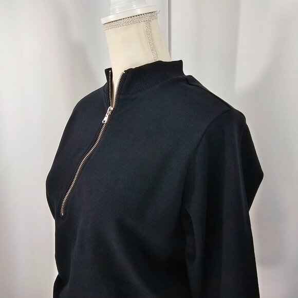 Universal Standard Zoe Women's Black Half Zip High Neck Pullover Size XS NWT - Picture 6 of 16